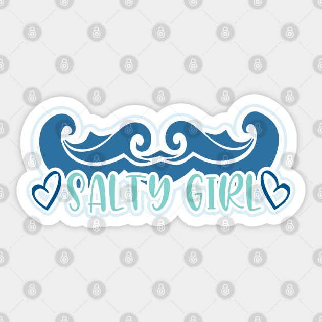 Salty Girl Logo Heart Sticker by FamilyCurios